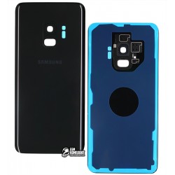 Задня панель корпусу для Samsung G960F Galaxy S9, чорний колір, зі склом камери, повна збірка, оригінал (PRC), midnight black