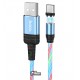 Кабель Type-C - USB, Hoco U90 Ingenious streamer, с Led подсветкой, 1м, до 2А, силикон