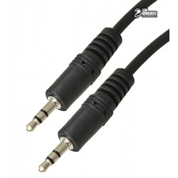 Кабель AUX (Мини-джек - Мини-джек) 3,5 мм, 2,4м, пластик, черный
