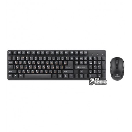 Комплект REAL-EL Standard 550 Kit Wireless, black, USB