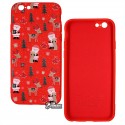 Чехол для iPhone 6/6s, WAVE Fancy Winter (TPU), (santa claus and deer/red)