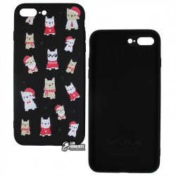 Чехол для Apple iPhone 7 Plus/8 Plus, WAVE Fancy Winter (TPU), (dogs/black)