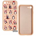 Чехол для iPhone 7/8/SE 2, WAVE Fancy Winter (TPU), (penguins/pink sand)