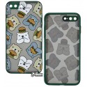 Чохол для iPhone 7 Plus / 8 Plus, WAVE Cartoon, PC-TPU (bear and burger / forest green)
