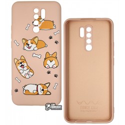 Чехол для Xiaomi Redmi 9, WAVE Fancy (TPU), (funny corgi/pink sand)