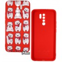 Чехол для Xiaomi Redmi 9, WAVE Fancy (TPU), (bears with a scarf/red)
