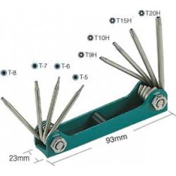 Набор складываемых звездообразных ключей с отверстиями и без них ProsKit 8PK-021T Набор складываемых звездообразных ключей с отверстиями и без них ProsKit 8PK-021T