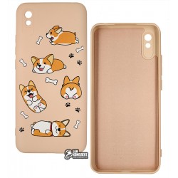 Чехол для Xiaomi Redmi 9A, WAVE Fancy (TPU), (corgi/pink sand)