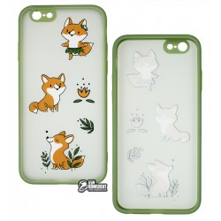 Чехол для Apple iPhone 6/6s, WAVE Cartoon, PC-TPU (happy fox/mint gum) Чехол для Apple iPhone 6/6s, WAVE Cartoon, PC-TPU (happy fox/mint gum)