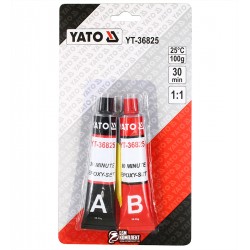 Эпоксидный клей двухкомпонентный YATO YT-36825, схватывание 20-30 мин, полное высыхание 24 ч, в тюбиках по 28 г Эпоксидный клей двухкомпонентный YATO YT-36825, схватывание 20-30 мин, полное высыхание 24 ч, в тюбиках по 28 г