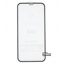 Захисне скло для iPhone 12, iPhone 12 Pro, 4D Glass, 3D, чорне