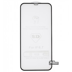 Закаленное защитное стекло для iPhone 12 Pro Max, 4D Glass, 3D, черное Закаленное защитное стекло для iPhone 12 Pro Max, 4D Glass, 3D, черное