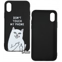Чехол для iPhone X / Xs, Toto Print case, 58 cat donttouch