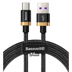 Кабель Type-C - USB, Baseus Purple Gold Red HW flash 40Вт, 1метр, gold
