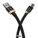 Кабель Type-C - USB, Baseus Purple Gold Red HW flash 40Вт, 1метр, gold