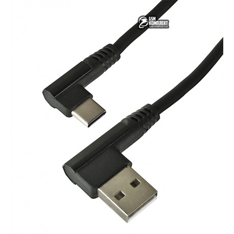 Кабель Type-C - USB, Hoco U83 Puissant silicone, угловой, 3А, 1м, силиконовый