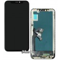 Дисплей для iPhone X, черный, с рамкой, China quality, (TFT), JK