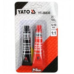 Эпоксидный клей двухкомпонентный YATO YT-36830, схватывание 5-10 мин, полное высыхание 24 ч, в тюбиках по 10 г Эпоксидный клей двухкомпонентный YATO YT-36830, схватывание 5-10 мин, полное высыхание 24 ч, в тюбиках по 10 г