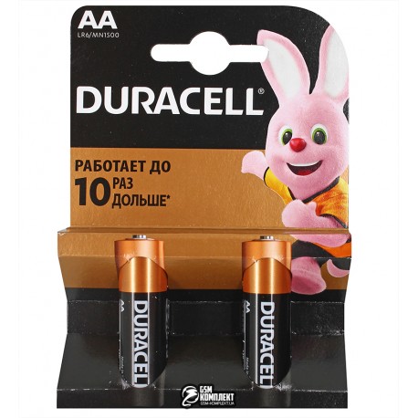 Батарейка Duracell LR06 MN1500, AA, 2 шт.