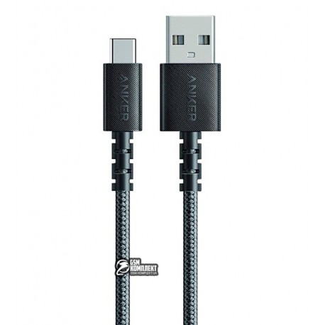 Кабель Type-C - USB, Anker PowerLine Select, круглый, 1 метр, черный