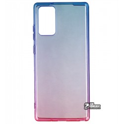 Чехол для Samsung N980 Galaxy Note 20, Gradient Design, силиконовый ультратонкий, blue/pink