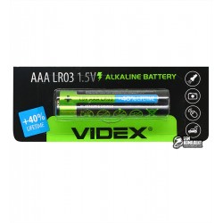 Батарейка Videx Alcaline, отрывная, LR03, AAA, 1 шт Батарейка Videx Alcaline, отрывная, LR03, AAA, 1 шт
