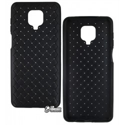 Чохол для Xiaomi Redmi Note 9S / Note 9 Pro, Weaving Case (TPU), чорний