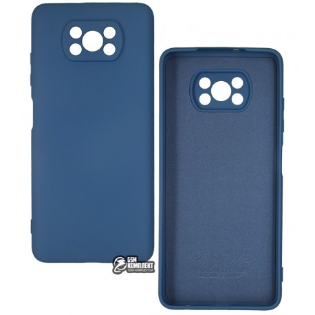 Чехол для Xiaomi Poco X3, Silicone cover, WAVE Colorful Case, софттач силикон, (blue)