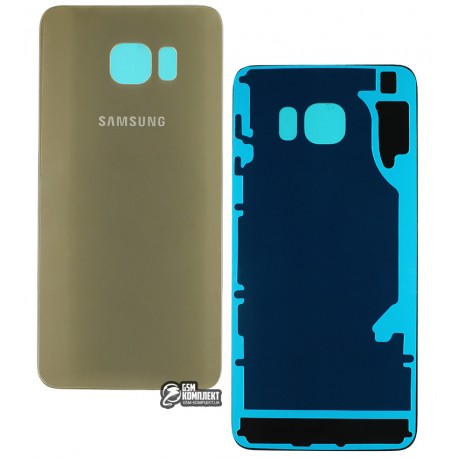 Задняя панель корпуса для Samsung G928 Galaxy S6 EDGE Plus, золотистая, 2.5D, original (PRC)