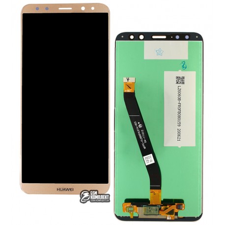 Дисплей Huawei Honor 9i (2017), Mate 10 Lite, золотистый, с тачскрином, High Copy, RNE-L01/RNE-L21