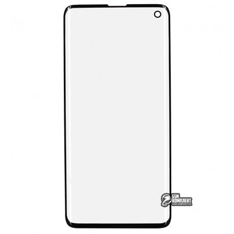 Скло дисплея Samsung G973 Galaxy S10, з OCA-плівкою, чорний колір