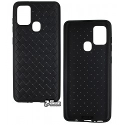 Чохол для Samsung Galaxy A21s (A217), Weaving Case (TPU), чорний Чохол для Samsung Galaxy A21s (A217), Weaving Case (TPU), чорний