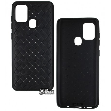 Чохол для Samsung Galaxy A21s (A217), Weaving Case (TPU), чорний