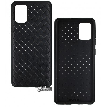 Чехол для Samsung Galaxy A71 (A715), Weaving Case (TPU), черный