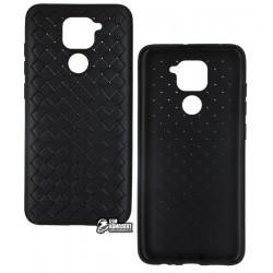 Чохол для Xiaomi Redmi Note 9, Weaving Case (TPU), чорний