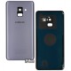 Задня панель корпусу для Samsung A530F Galaxy A8 (2018), A530F / DS Galaxy A8 (2018), сірий, фіолетовий, зі склом камери