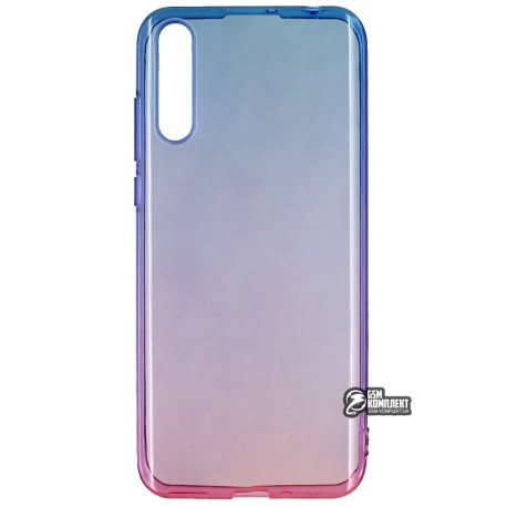 Чехол для Huawei P Smart S/Y8p, Gradient Design, силиконовый ультратонкий, blue/pink
