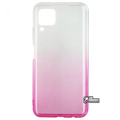 Чехол для Huawei P40 Lite/Nova 7i, Gradient Design, силиконовый ультратонкий, white/pink
