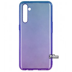Чехол для Realme XT, Gradient Design, силиконовый ультратонкий, blue/purple