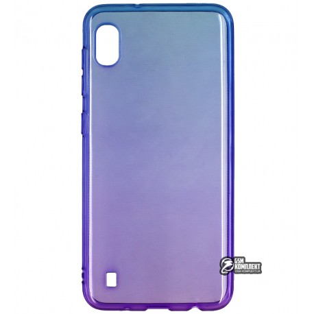 Чехол для Samsung A105 Galaxy A10, Gradient Design, силиконовый ультратонкий, blue/purple