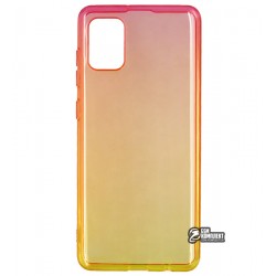 Чехол для Samsung A315 Galaxy A31, Gradient Design, силиконовый ультратонкий, red/yellow