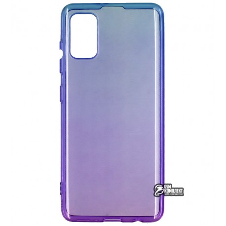 Чехол для Samsung A415 Galaxy A41, Gradient Design, силиконовый ультратонкий, blue/purple