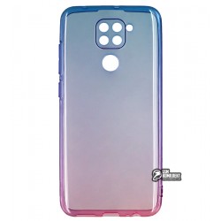 Чехол для Xiaomi Redmi Note 9, Gradient Design, силиконовый ультратонкий, blue/pink