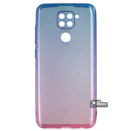 Чехол для Xiaomi Redmi Note 9, Gradient Design, силиконовый ультратонкий, blue/pink