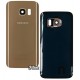 Задняя панель корпуса для Samsung G930 Galaxy S7, G930F Galaxy S7, G930FD Galaxy S7 Duos, золотистый, со стеклом камеры