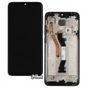 Дисплей Xiaomi Redmi Note 8 Pro, черный, с тачскрином, с рамкой, High quality, hybrid dual SIM, M1906G7I, M1906G7G