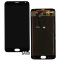 Дисплей для телефону Meizu MX5, MX5e, чорний, с тачскрином, с разборки, оригінал (PRC)
