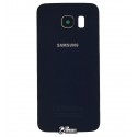 Задняя панель корпуса для Samsung G920F Galaxy S6, синий, со стеклом камеры, 2.5D