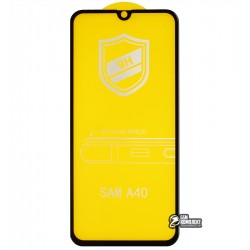 Загартоване захисне скло для Samsung A405 Galaxy A40 2019, 0,26 мм 9H, 4D ARC, чорний колір