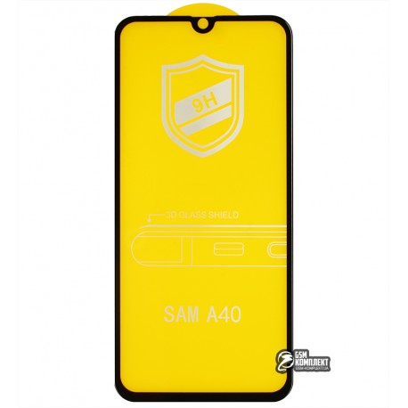 Загартоване захисне скло для Samsung A405 Galaxy A40 2019, 0,26 мм 9H, 4D ARC, чорний колір Загартоване захисне скло для Samsung A405 Galaxy A40 2019, 0,26 мм 9H, 4D ARC, чорний колір